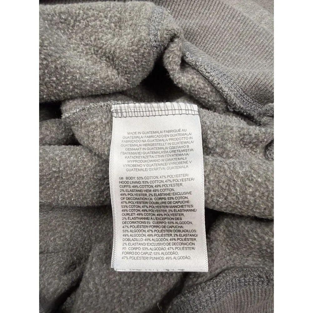 The North Face Gray Pullover Hoodie Men’s Medium Logo Fleece Sweatshirt